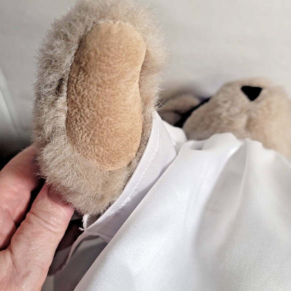 Vintage Vermont Teddy Bear Co Plush White Gown Purple Hat Medium USA 1993 - Picture 13 of 14